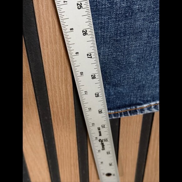 Nudie Jeans 33 x 32 Mens Blue Grim Tim Button Fly Crushed Denim 5 Pocket - Picture 5 of 11